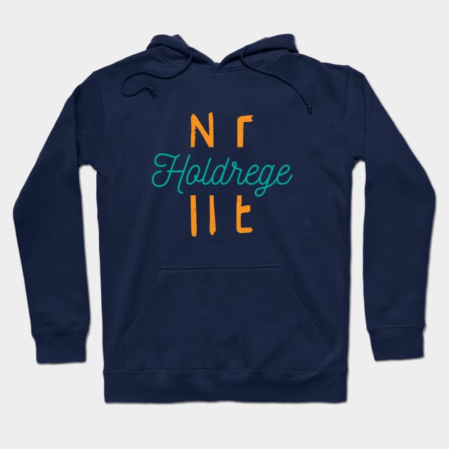 Holdrege Nebraska City Typography Hoodie by Commykaze